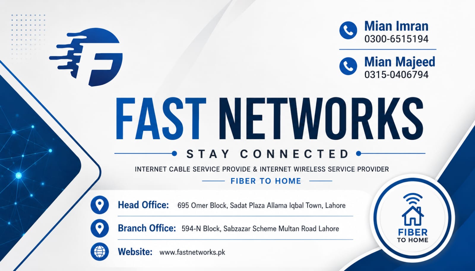 English business card design