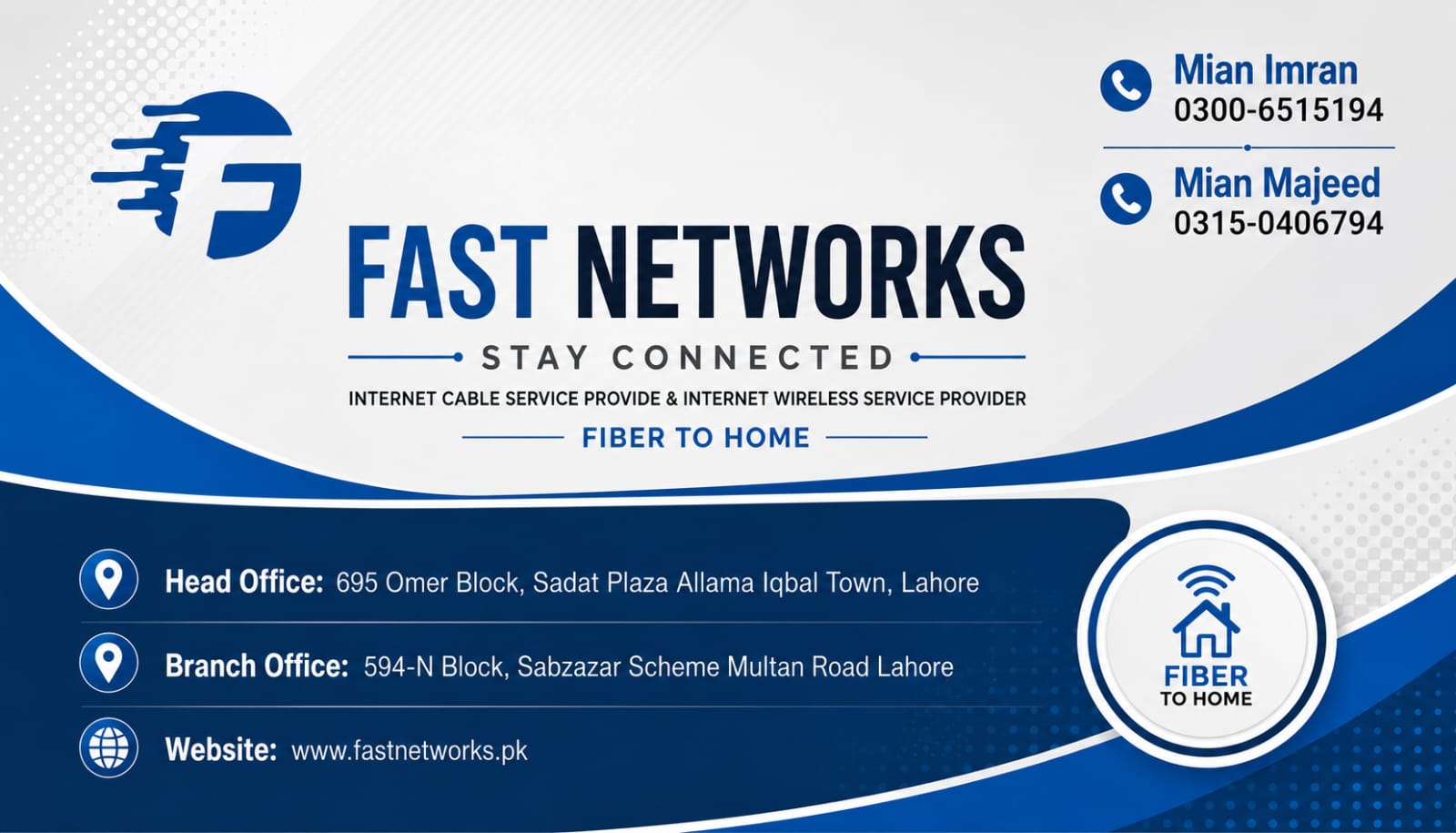 English networking card design