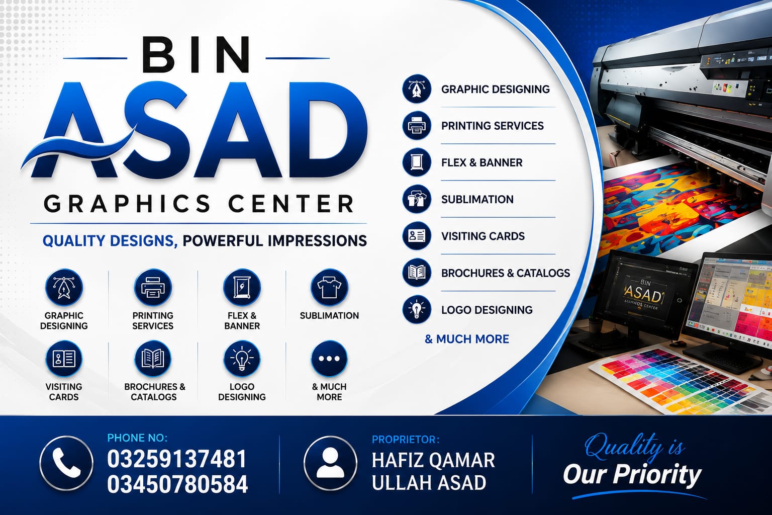 Bin Asad English card design